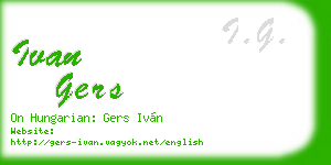 ivan gers business card